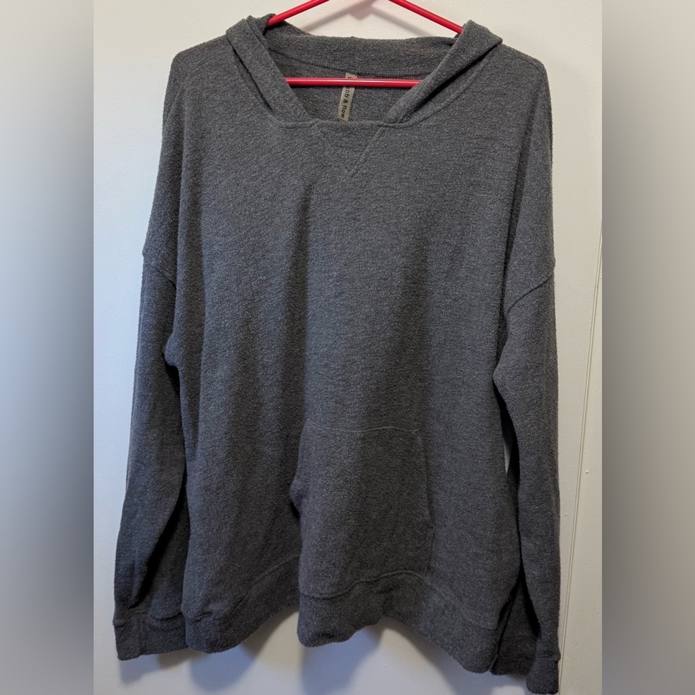Ebb & Flow Gray Hoodie Unisex Size XL Lightweight And Soft!